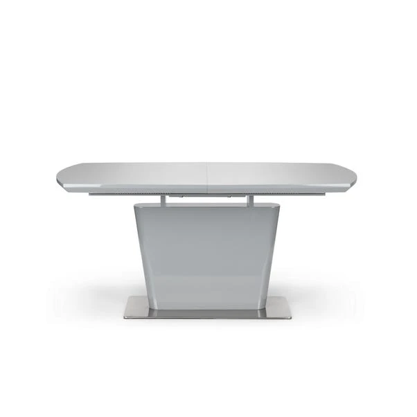 Como 4-6 Seater Rectangular Extendable Dining Table With 6 Chairs, Grey High Gloss 6 Como 4-6 Seater Rectangular Extendable Dining Table With 6 Chairs, Grey High Gloss - Image 4