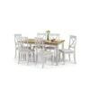 Davenport 6 Seater Rectangular Dining Table With 6 Chairs, Grey -Dunelm Shop 30794224