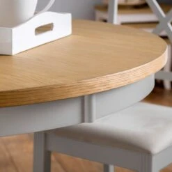 Davenport 4 Seater Round Pedestal Dining Table -Dunelm Shop 30794228 alt01