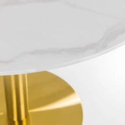 Palermo 4 Seater Round Pedestal Dining Table, White -Dunelm Shop 30794330 alt04