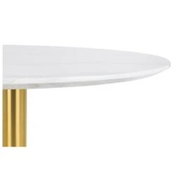 Palermo 4 Seater Round Pedestal Dining Table, White -Dunelm Shop 30794330 alt05