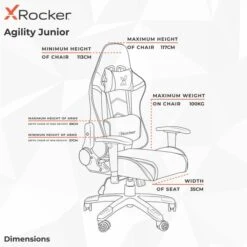 X Rocker Agility Junior Esports Gaming Chair -Dunelm Shop 30795927 alt09