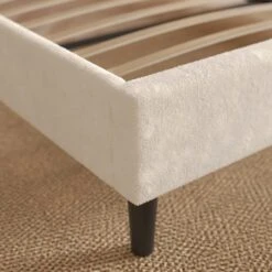 Alara Pleated Teddy Fabric Bed Frame -Dunelm Shop 30800163 alt02