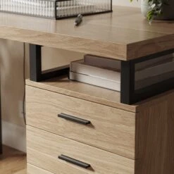 Edison Storage Desk Oak Effect -Dunelm Shop 30800636 alt03