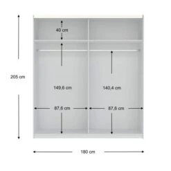 Harmony Norland 180cm Sliding Double Wardrobe 32 Harmony Norland 180cm Sliding Double Wardrobe -Dunelm Shop 30803278 alt09