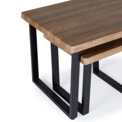 Freddie Nest Coffee Table, Rustic Wood Effect 13 Freddie Nest Coffee Table, Rustic Wood Effect -Dunelm Shop 30809245 alt05