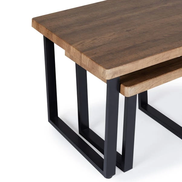 Freddie Nest Coffee Table, Rustic Wood Effect 8 Freddie Nest Coffee Table, Rustic Wood Effect - Image 6