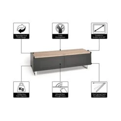 Panorama Reversible Top Wide TV Stand For TVs Up To 60" -Dunelm Shop 30812426 alt06
