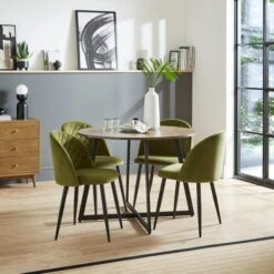 Brayden 4 Seater Round Dining Table 11 Brayden 4 Seater Round Dining Table -Dunelm Shop 30815043 alt01