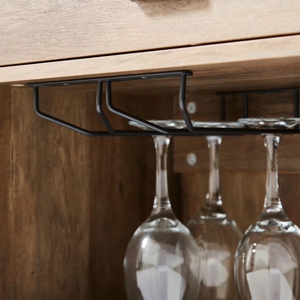 Fulton Compact Wine Cabinet, Pine Effect 4 Fulton Compact Wine Cabinet, Pine Effect - Image 2