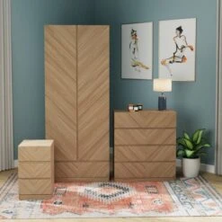 Taranto 3 Piece Bedroom Furniture Set -Dunelm Shop 30816971