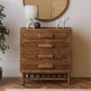 Khari 4 Drawer Chest, Mango Wood -Dunelm Shop 30821887