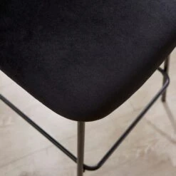 Marcela Velvet Bar Stool, Black -Dunelm Shop 30829685 alt03