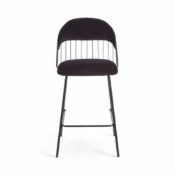 Marcela Velvet Bar Stool, Black -Dunelm Shop 30829685 alt05