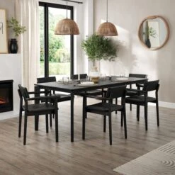 Hudson 6-8 Seater Rectangular Extendable Dining Table, Oak -Dunelm Shop 30843938