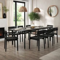 Hudson 6-8 Seater Rectangular Extendable Dining Table, Oak -Dunelm Shop 30843938 alt02