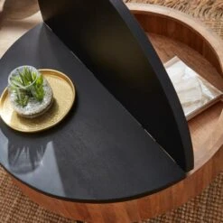 Jaya Round Storage Coffee Table, Mango Wood -Dunelm Shop 30844421 alt05