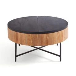 Jaya Round Storage Coffee Table, Mango Wood -Dunelm Shop 30844421 alt07