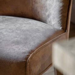 Thane Set Of 2 Bar Stools, Brown Leather -Dunelm Shop 30850718 alt01