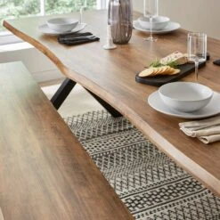 Ezra Large 8 Seater Dining Bench Set, 220cm 10 Ezra Large 8 Seater Dining Bench Set, 220cm -Dunelm Shop 30851141 alt01