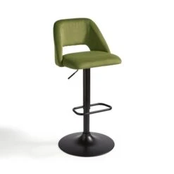 Jonas Adjustable Height Bar Stool, Velvet -Dunelm Shop 30851449 alt04