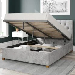 Olivier Mirazzi Velvet Ottoman Bed Frame -Dunelm Shop 30852396 alt01