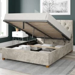 Olivier Mirazzi Velvet Ottoman Bed Frame -Dunelm Shop 30852401 alt01