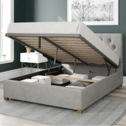 Olivier Plush Velvet Ottoman Bed Frame -Dunelm Shop 30852866 alt01