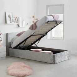 Berlin Crushed Velvet Ottoman Bed Frame -Dunelm Shop 30854250 alt01