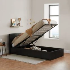 Berlin Ottoman Bed Frame, Faux Leather -Dunelm Shop 30854251 alt01