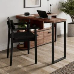 Fulton Pine Swivel Desk -Dunelm Shop 30857094 alt01