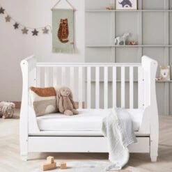 Babymore Eva Sleigh Cot Bed With Drawer -Dunelm Shop 30857150 alt02