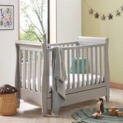 Babymore Eva Sleigh Cot Bed With Drawer