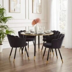 Vivian Velvet Dining Chair 38 Vivian Velvet Dining Chair -Dunelm Shop 30857284 alt01