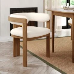 Lovato Dining Chair, Boucle -Dunelm Shop 30857637