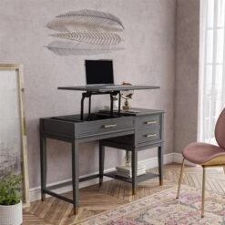 Cosmo Living Westerleigh Lift Desk, Graphite -Dunelm Shop 30859517 alt02