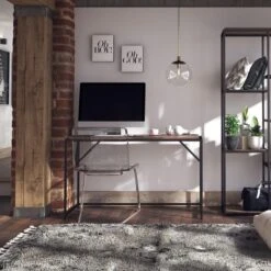 Quincy Writing Desk, Weathered Oak -Dunelm Shop 30860054 alt02