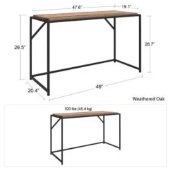 Quincy Writing Desk, Weathered Oak -Dunelm Shop 30860054 alt09