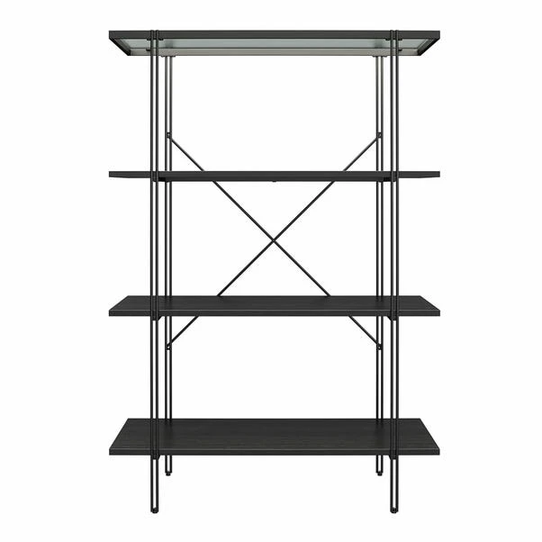 Wainwright 4 Shelf Bookcase, Black Oak 3 Wainwright 4 Shelf Bookcase, Black Oak
