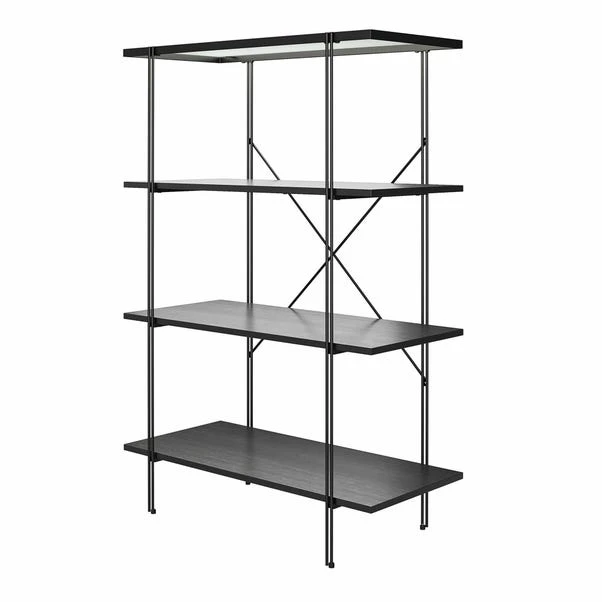 Wainwright 4 Shelf Bookcase, Black Oak 7 Wainwright 4 Shelf Bookcase, Black Oak - Image 5