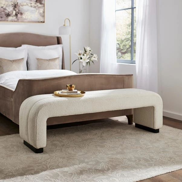 Lucilla 3 Seater Dining Bench, Boucle 4 Lucilla 3 Seater Dining Bench, Boucle - Image 2