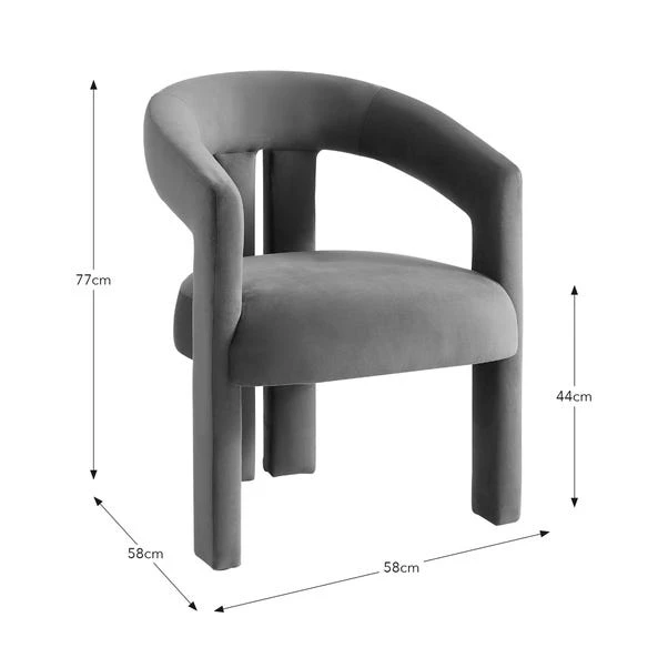 Lucilla Dining Chair, Velvet 8 Lucilla Dining Chair, Velvet - Image 6