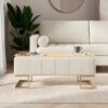 Holland Tray Table Ottoman, Ivory Sherpa 1 Holland Tray Table Ottoman, Ivory Sherpa -Dunelm Shop 30870372