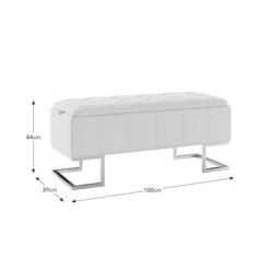Holland Tray Table Ottoman, Ivory Sherpa -Dunelm Shop 30870372 alt09