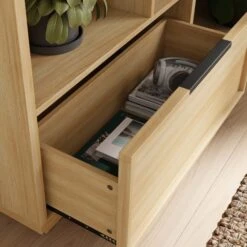 Hardy Slim Bookcase With Drawer, Oak Effect -Dunelm Shop 30874180 alt02