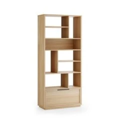 Hardy Slim Bookcase With Drawer, Oak Effect -Dunelm Shop 30874180 alt08