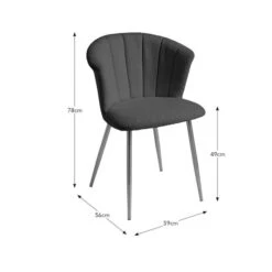 Kendall Dining Chair, Velvet 35 Kendall Dining Chair, Velvet -Dunelm Shop 30876321 alt09