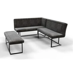 Indus Valley Athena 6 Seater Dining Table Corner Bench Set -Dunelm Shop 30877798 alt02