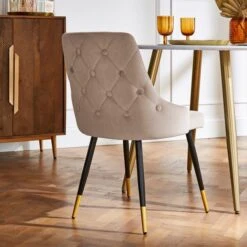 Ariana Set Of 2 Dining Chairs, Velvet -Dunelm Shop 30882764 alt01