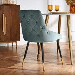 Ariana Set Of 2 Dining Chairs, Velvet -Dunelm Shop 30882765 alt01